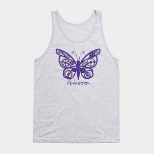 Fibro Lupus Warrior Purple Steampunk Butterfly Tank Top